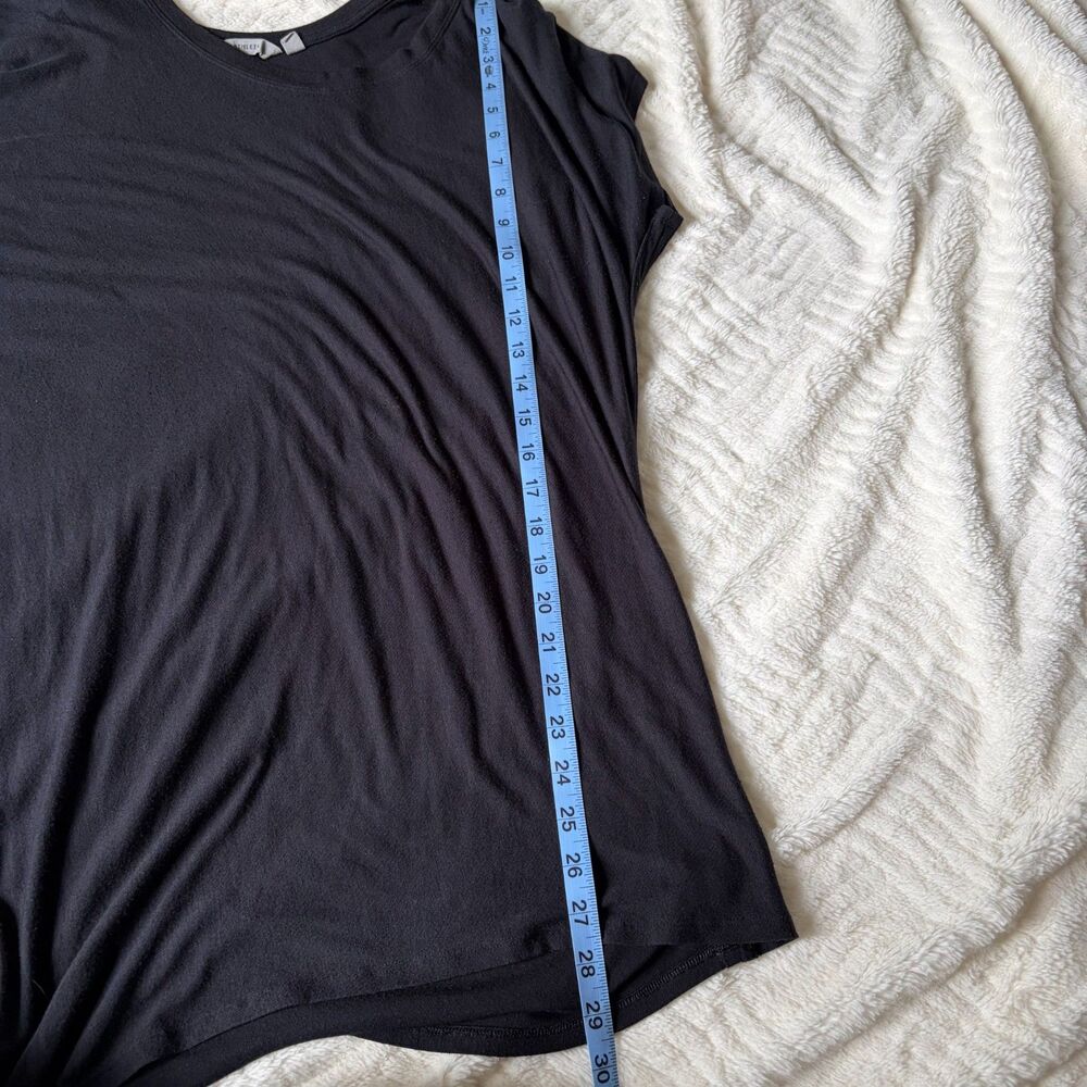 Athleta Asymmetrical Black Cap Sleeve T-Shirt Dress - Scoop Neck - Size M - Picture 5 of 6